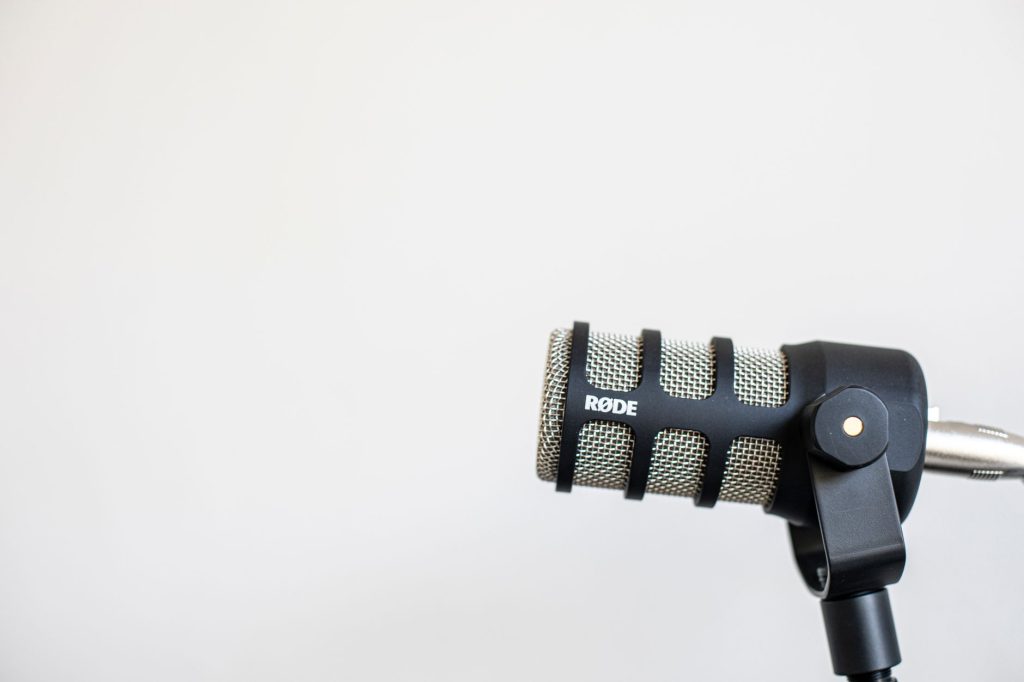 High-quality studio shot of a RØDE microphone against a plain background.